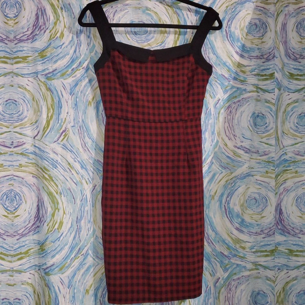 Liza Luxe Red and Black Plaid PinUp Dress